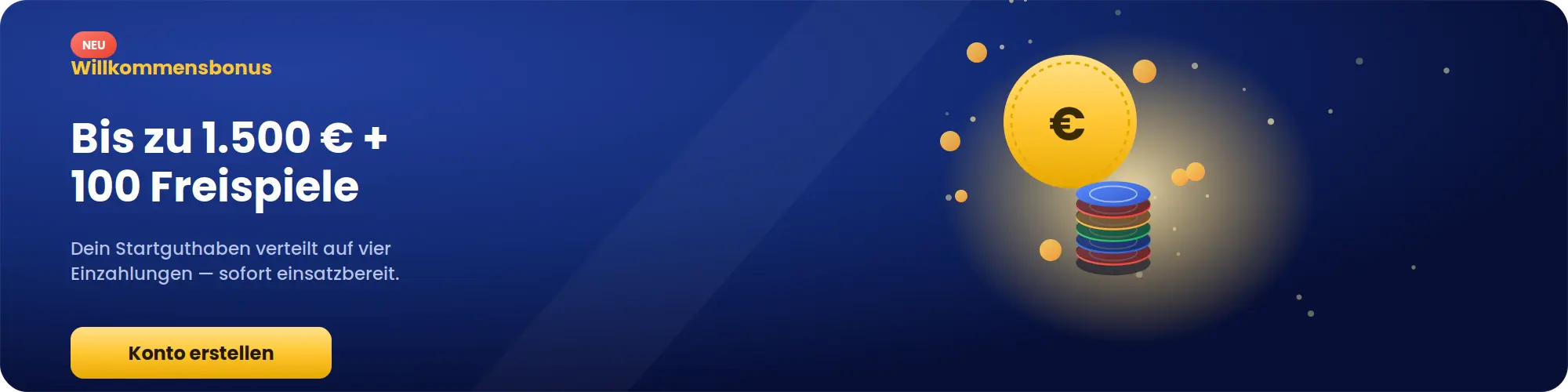 Jackpoty Willkommensbonus bis 1.500 € und 100 Freispiele
