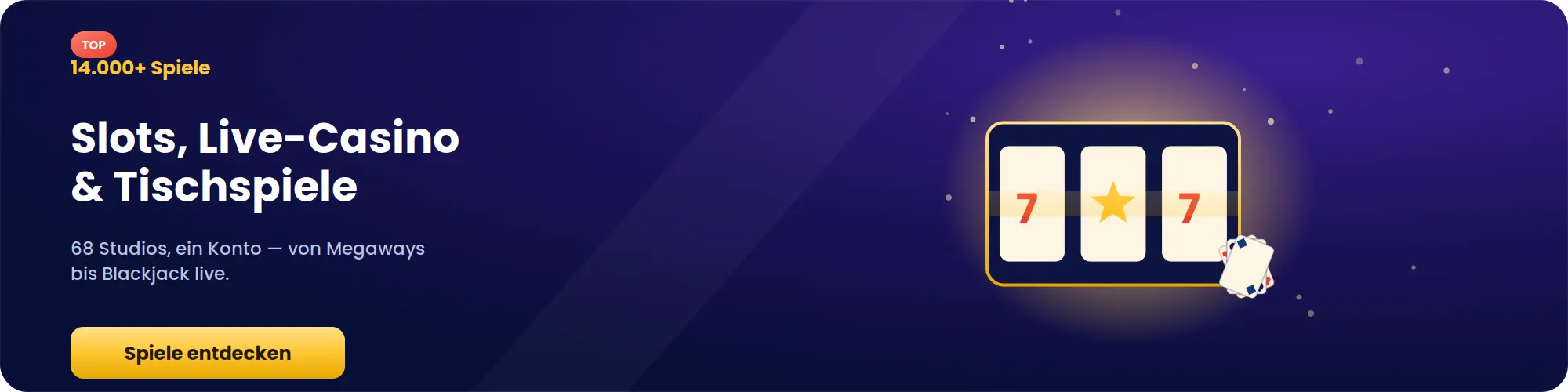 Jackpoty Casino führt aktuell 14.000+ Spiele