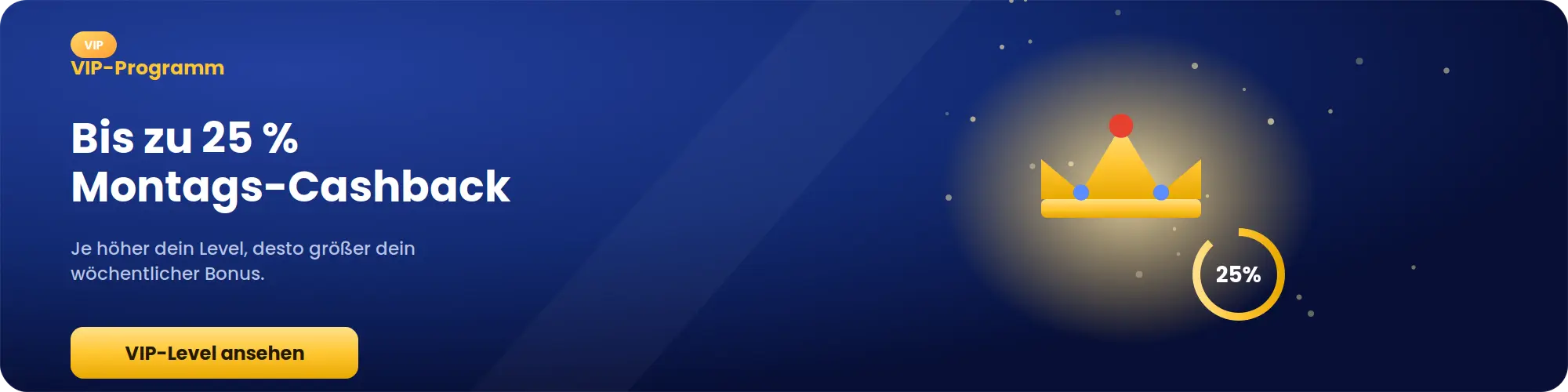 VIP-Cashback bis 25 % im Online Casino Jackpoty